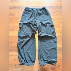 Gilly Hicks Olive Cargo Joggers with Drawstring Ankles